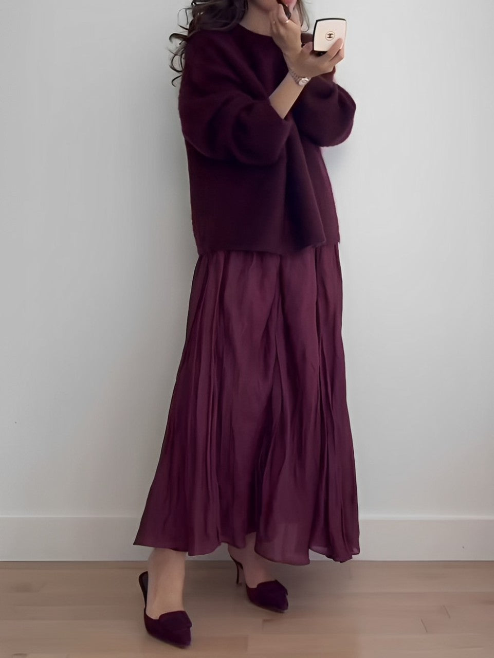 Mirjam™ - Ensemble Pull Oversize et Jupe en Mélange de Mohair