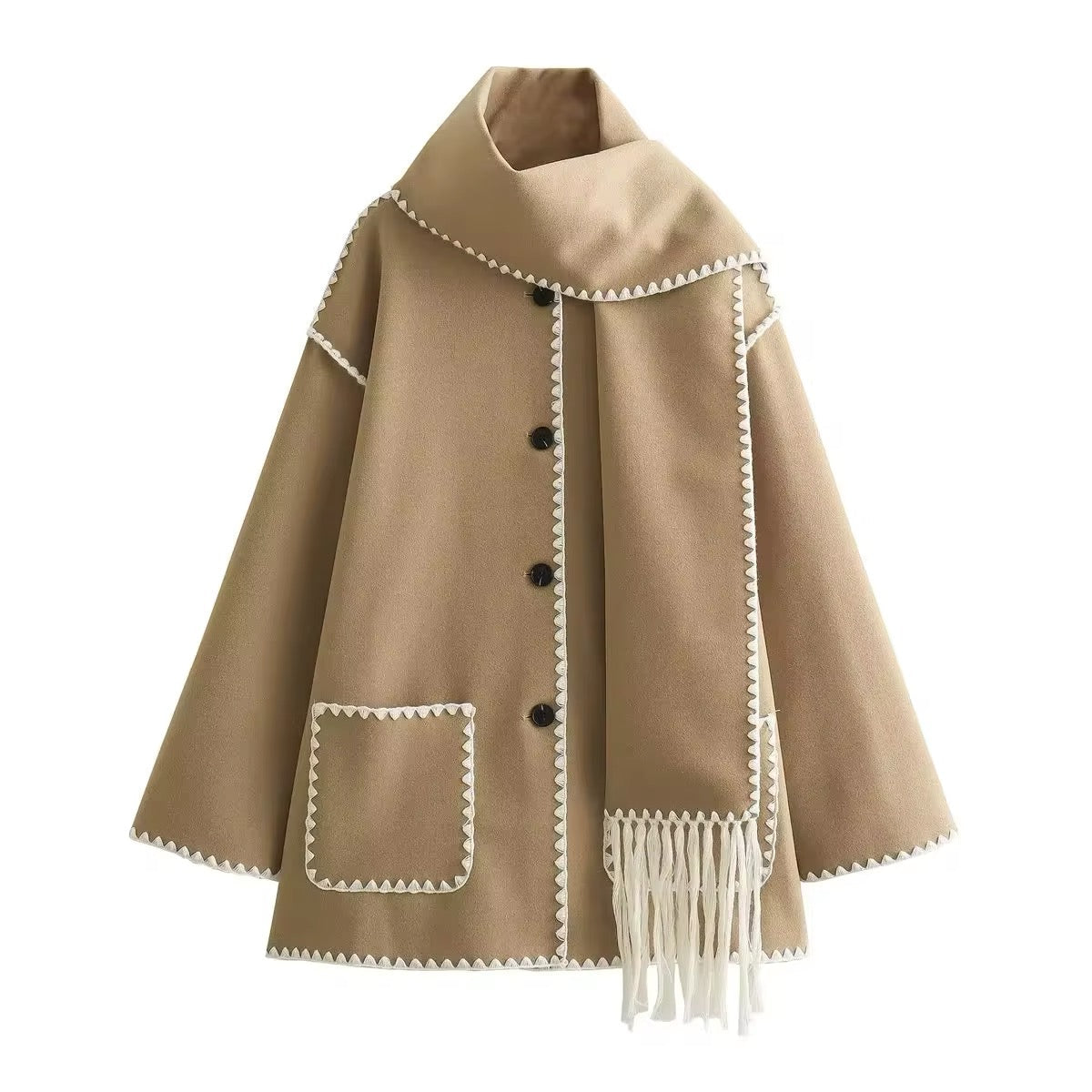 Antoinette™ -  Manteau Élégant avec Col Rond et Poches