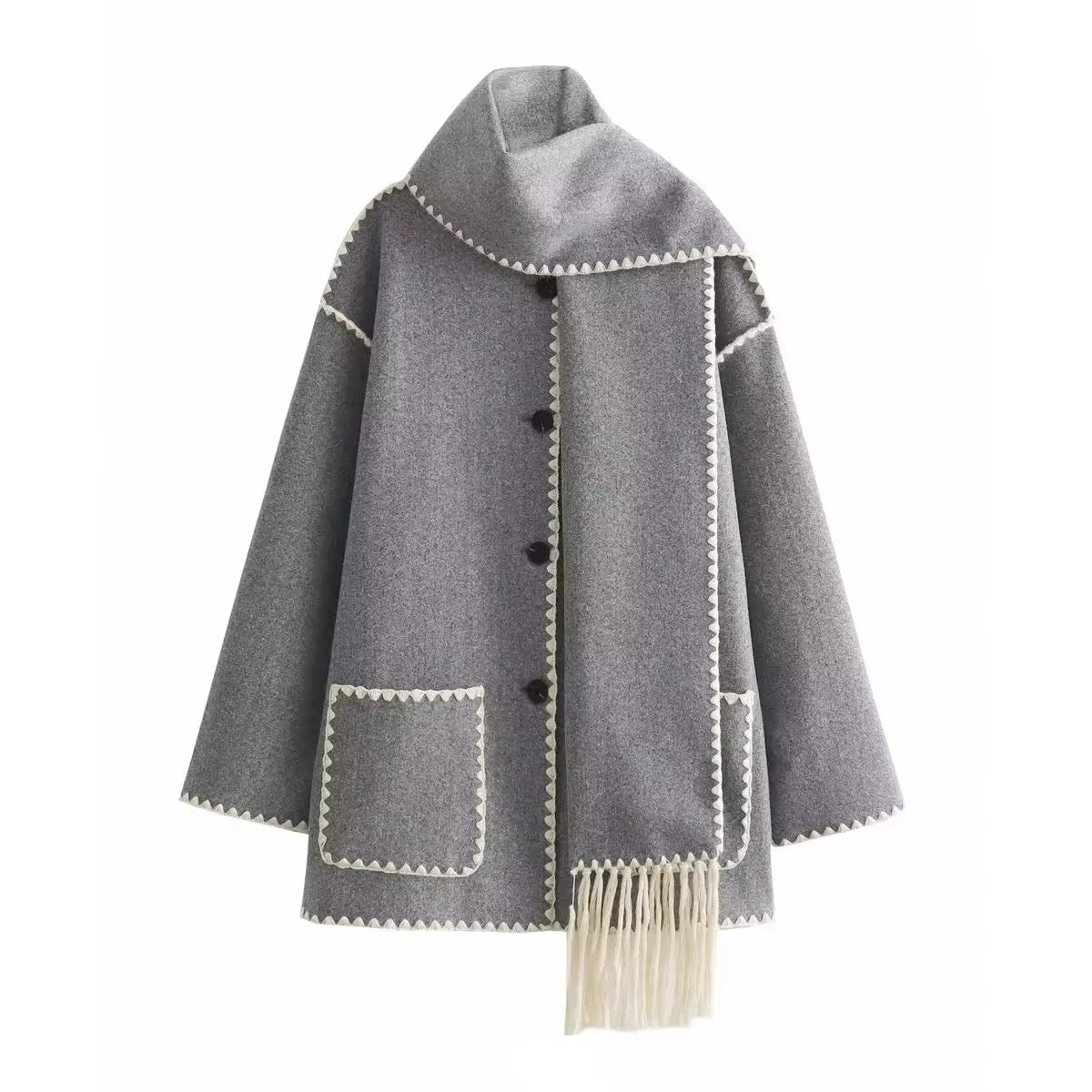 Antoinette™ -  Manteau Élégant avec Col Rond et Poches