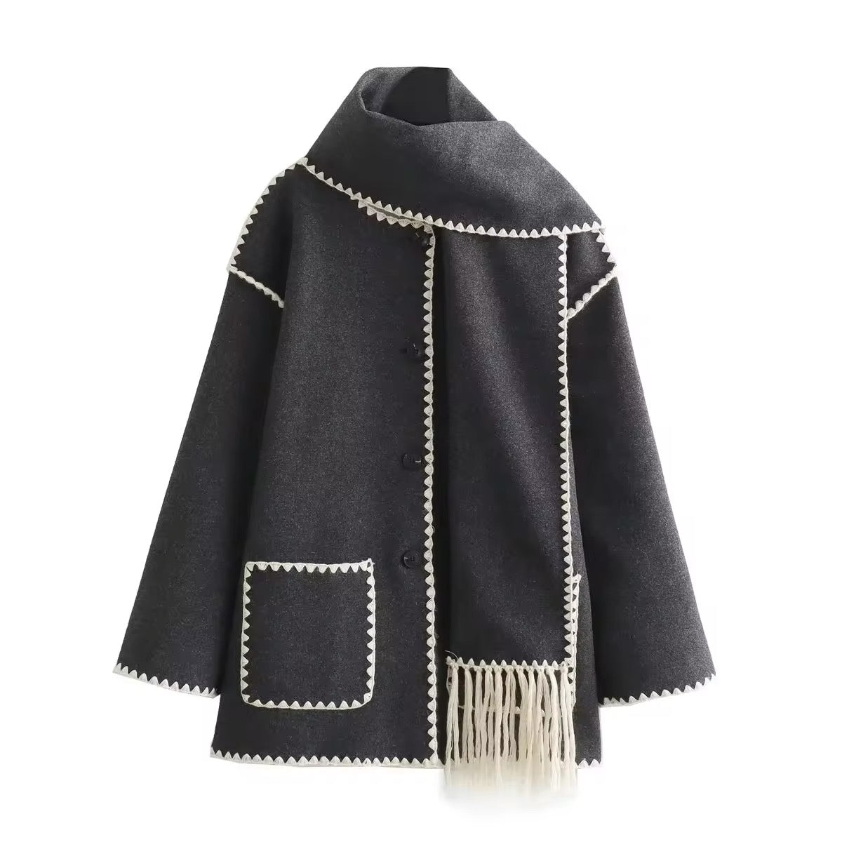 Antoinette™ -  Manteau Élégant avec Col Rond et Poches